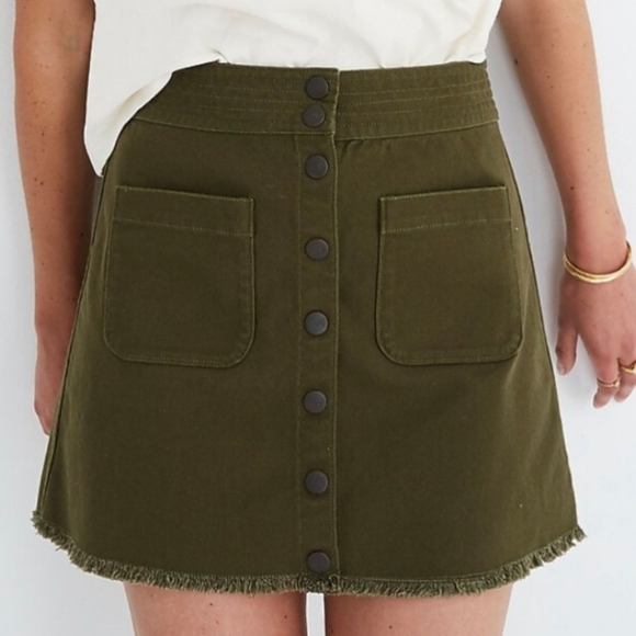 Madewell Raw-Hem A-Line Mini Skirt - Picture 1 of 5